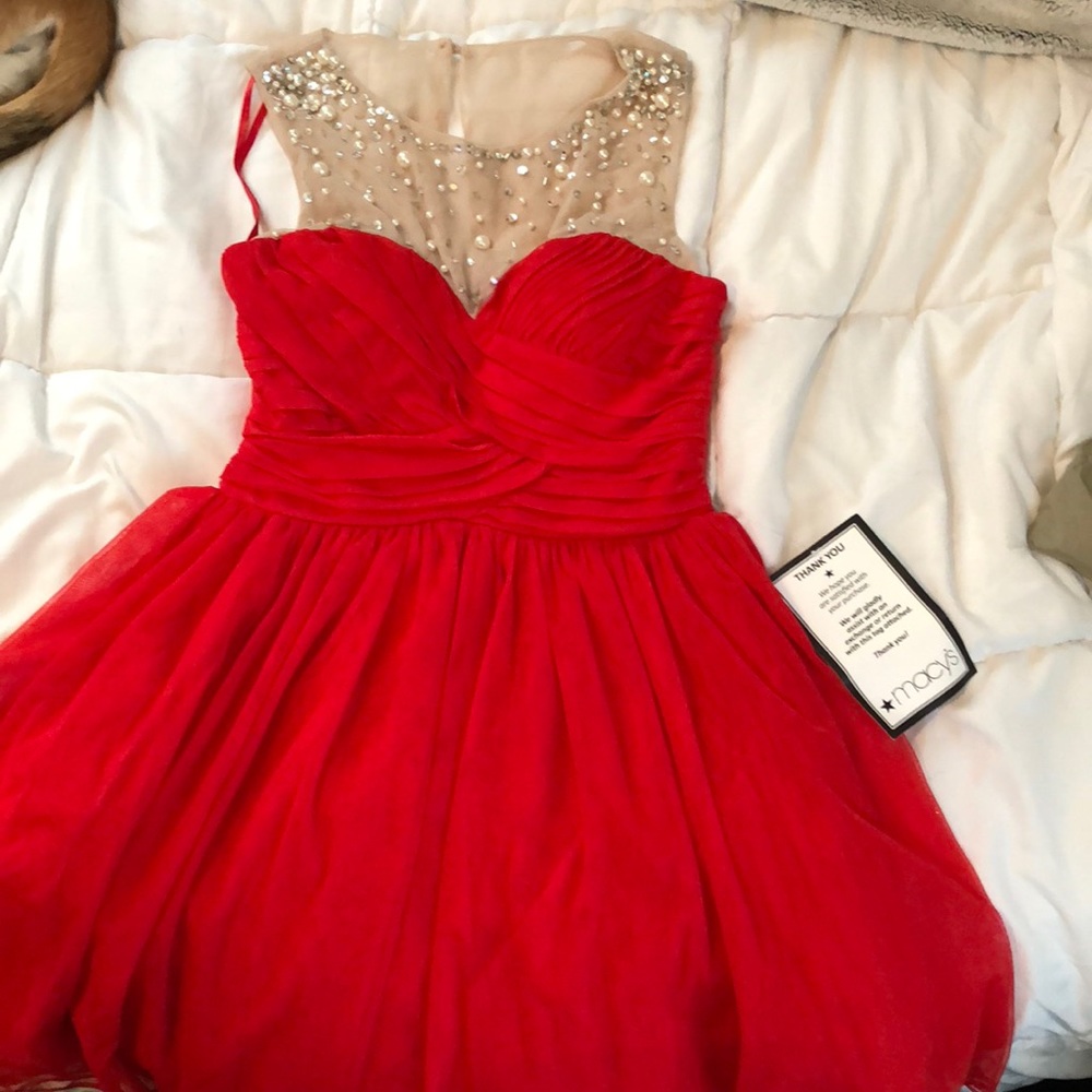 Red and tan dress by City Studio new with tags